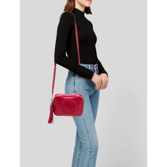 Certified Authentic Gucci Soho Disco Red Leather Tassel Crossbody Camera Bag COA - Picture 15 of 15